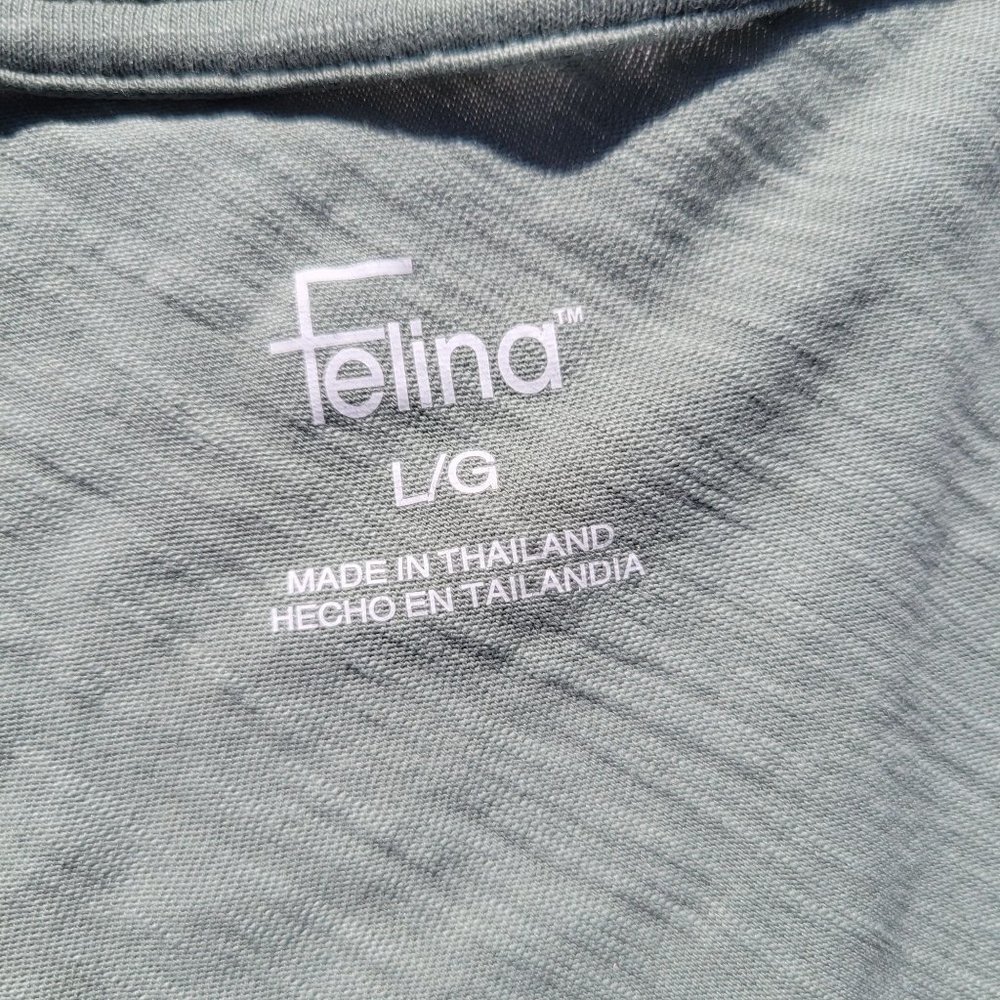 Felina Women's Sage T Shirt V-Neck Short Sleeve Pullover Cotton Size Large - Picture 6 of 8